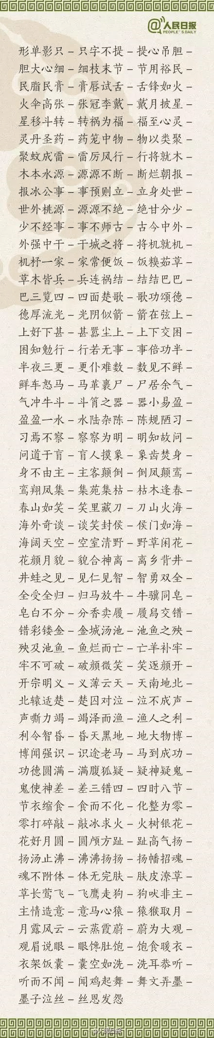 ?1500個(gè)成語接龍，貼在墻上，和孩子常玩，語文成績(jī)想不好都難！