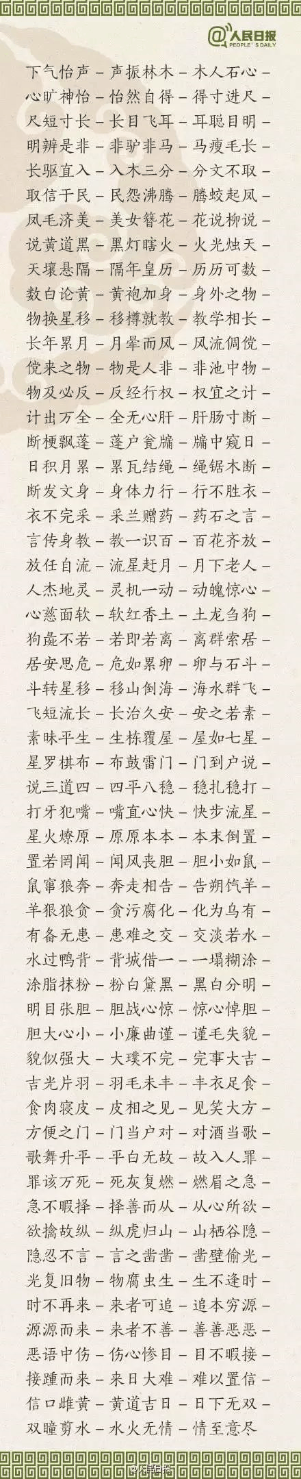 ?1500個(gè)成語接龍，貼在墻上，和孩子常玩，語文成績(jī)想不好都難！